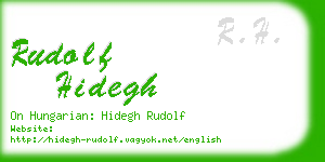 rudolf hidegh business card